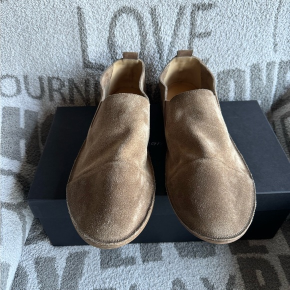 Marsell Strasacco Elastic Slippers Hazelnut Suede Loafers 45/12 - Picture 6 of 11